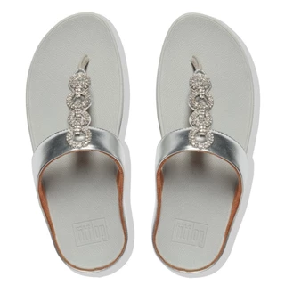 FITFLOP COMM-FINO SPARKLE TOE-THONGS รองเท้าแตะแบบหูหนีบผู้หญิง รุ่น CC6-011 สี Silver