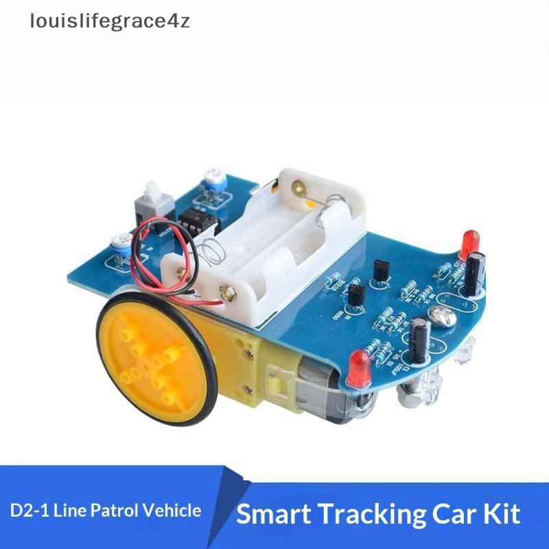 D2-1 Line Tracking หุ่นยนต์อัจฉริยะชุดรถ DIY สีดําสีขาว Line Recognition สําหรับงานอดิเรกการฝึกอบรมก