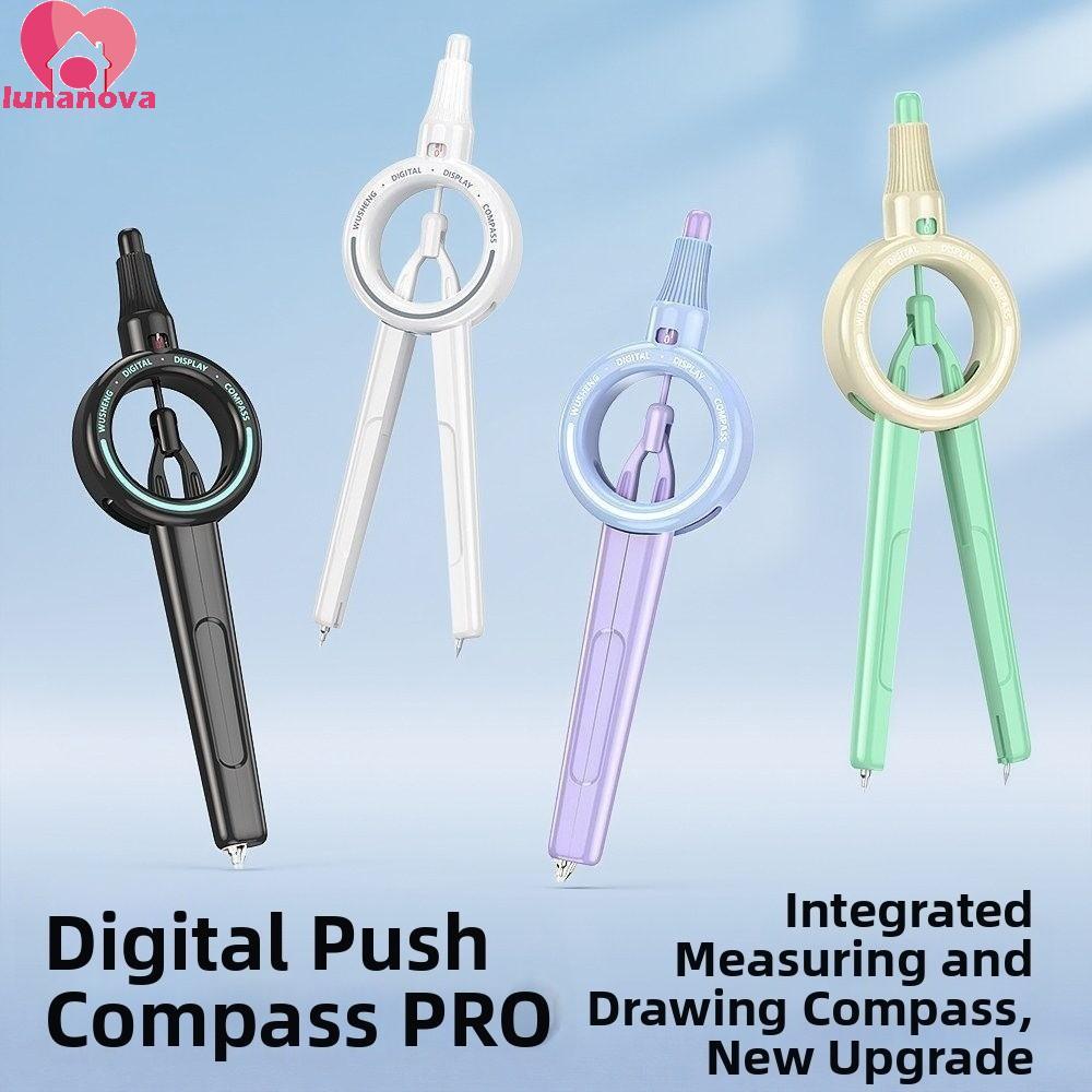 LUNANOVA Digital Display Compass, Precision Drafting Drawing Circle Drawing Gauge, Multifunctional E