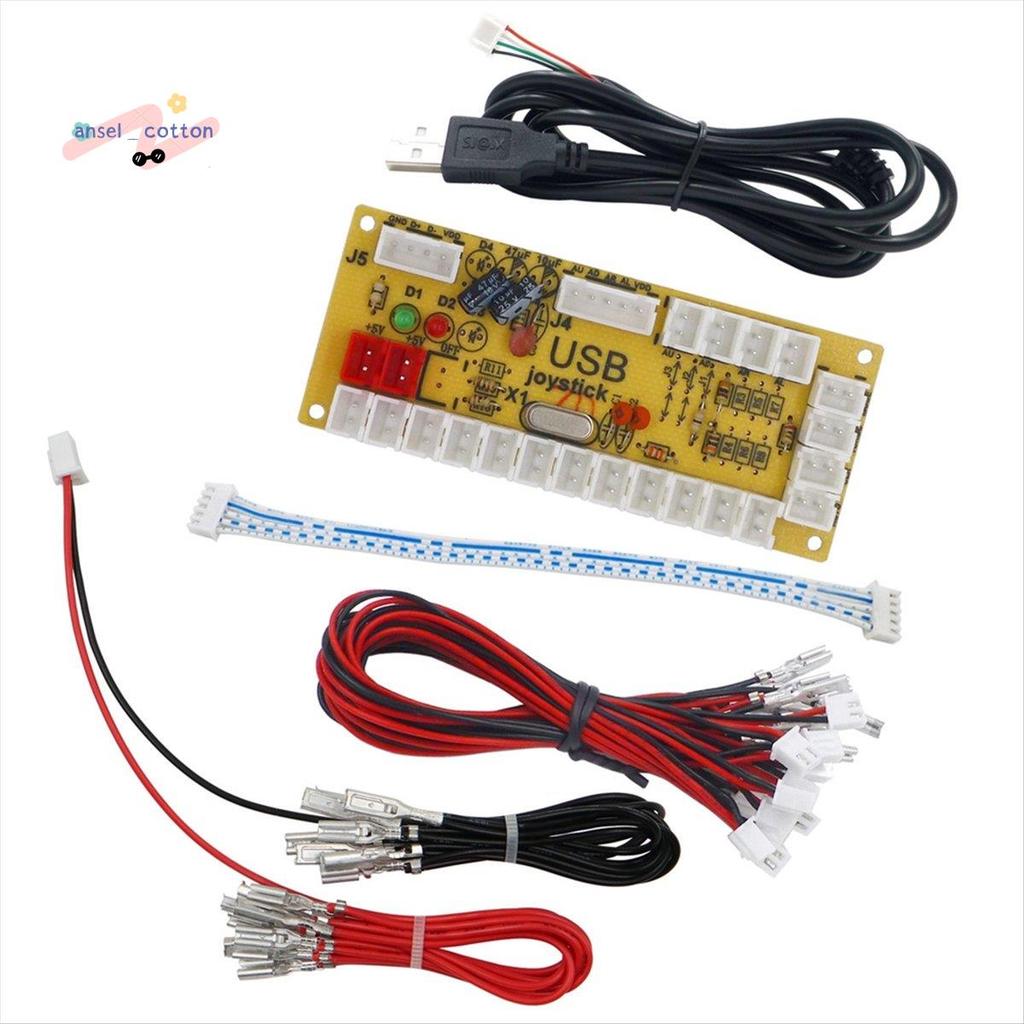 5V LED Zero Delay Board Game USB Encoder to PC สําหรับจอยสติ๊กควบคุมปุ่มกดสายเชื่อมต่อติดตั้งง่ายใช้