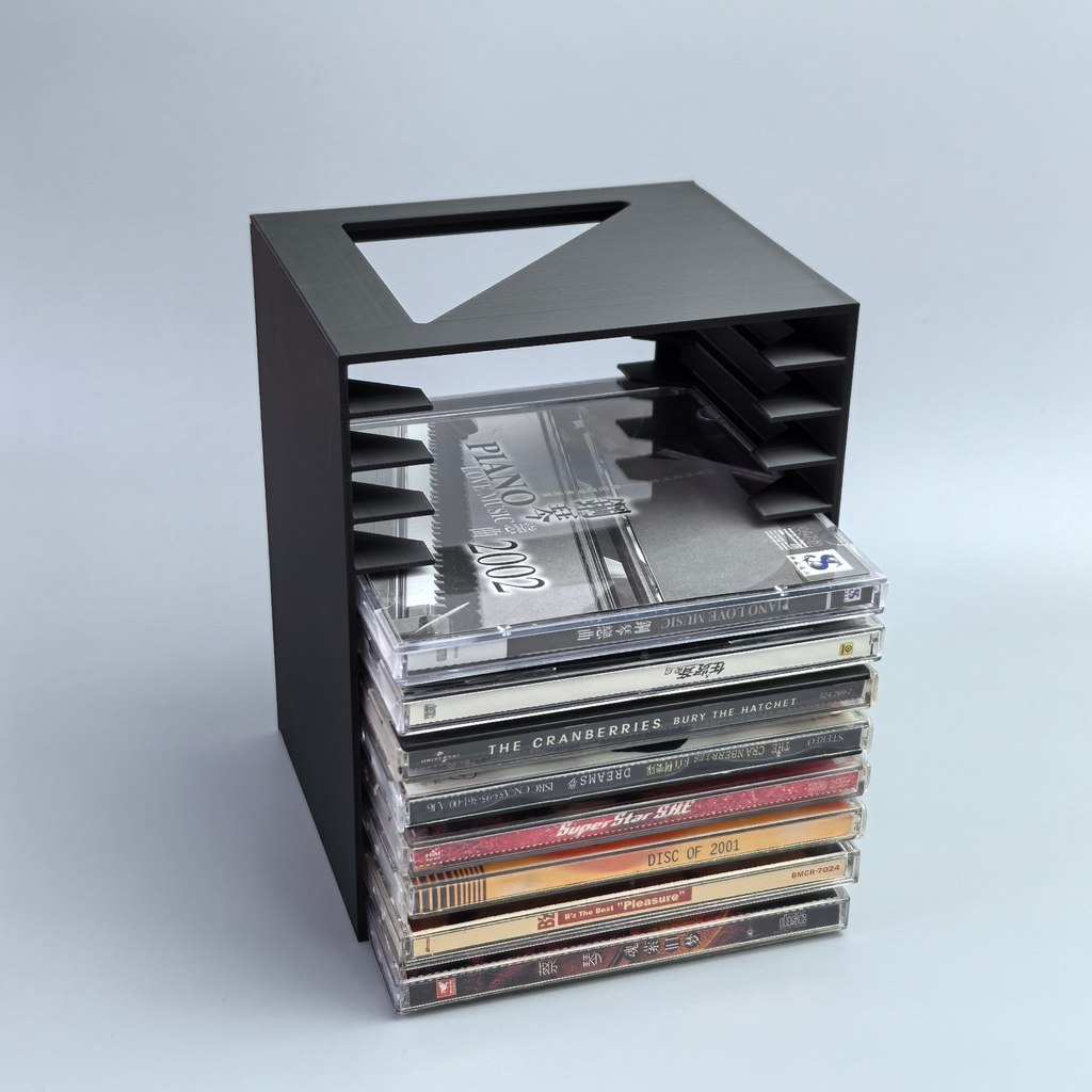 CD Disc Storage Rack Organizing Rack CD Disc Storage 12 ช่องเดสก์ท็อปจัดระเบียบอัลบั้มบันทึก Rack Co