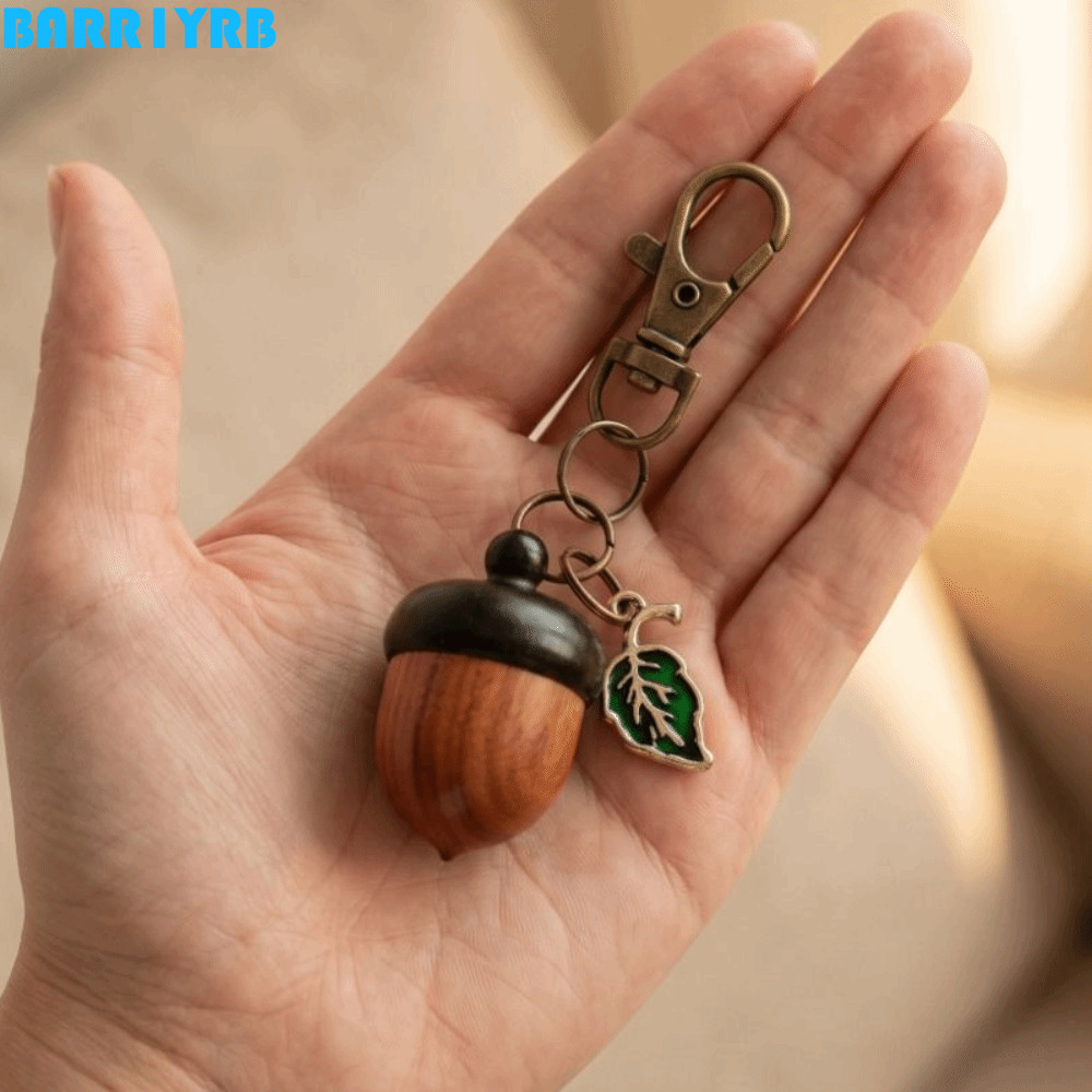BARR1YRB Acorn Twist เปิดพวงกุญแจ, น้ําหนักเบาจําลอง Acorn Acorn พวงกุญแจ, แบบพกพา O-Shaped Buckle T