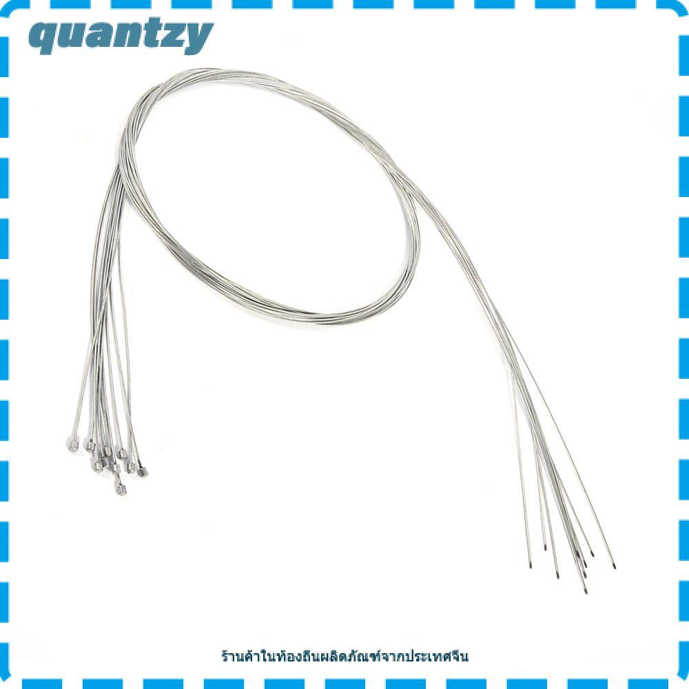 QUANTZY 10 ชิ้นจักรยานเสือหมอบสายเกียร์, สแตนเลส Shifter สายสําหรับขี่จักรยานถนน 2 เมตรยาว Shifter ส