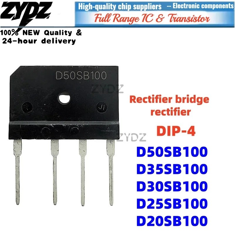 1-5PCS D20SB100 D25SB100 D30SB100 D35SB100 D50SB100 DIP-4 Rectifier สะพานวงจรเรียงกระแส