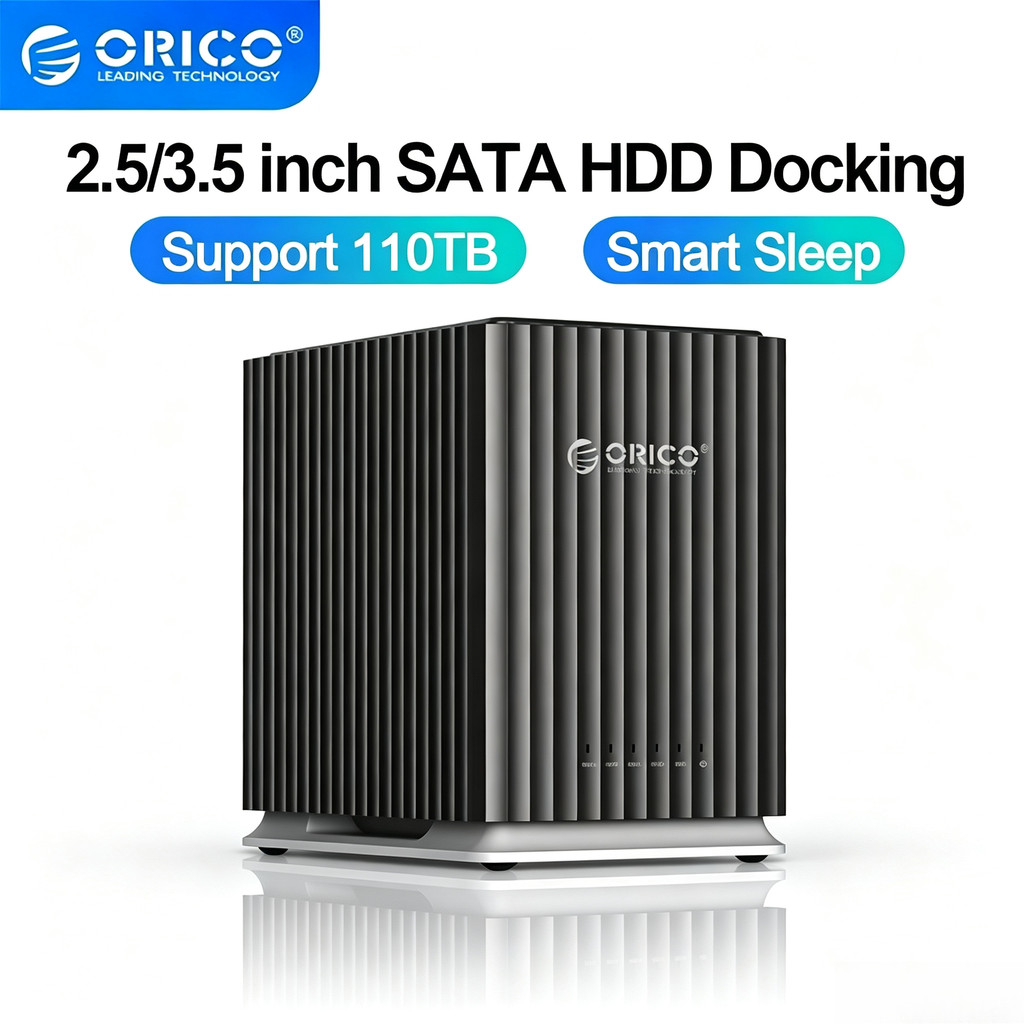 ORICO 5 Bay 3.5 "HDD Docking Station SATA Type-C Clone สําหรับ 2.5/3.5" SSD HDD (9758C3)