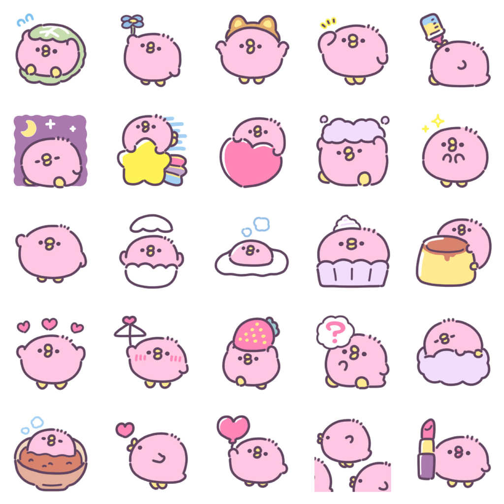 L415 Dynamic Moving Chick Emoji Soft Cute line Emoji Pack gif Dynamic Picture-Free Material png