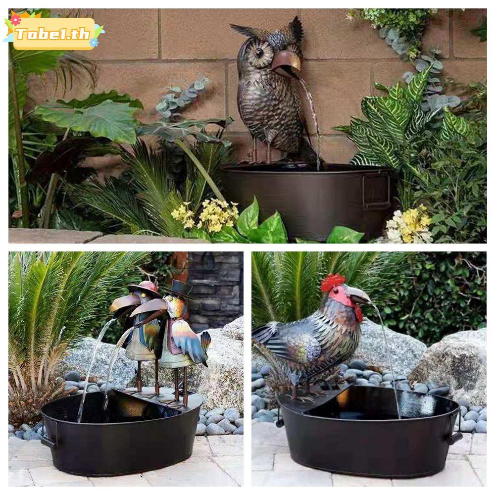 TOBE1 น้ําพุ YARD Art Decor,เครื่องประดับกลางแจ้งเรซิ่น Toucan น้ําตลกน้ํา YARD รูปปั้น,สําหรับสวนตก