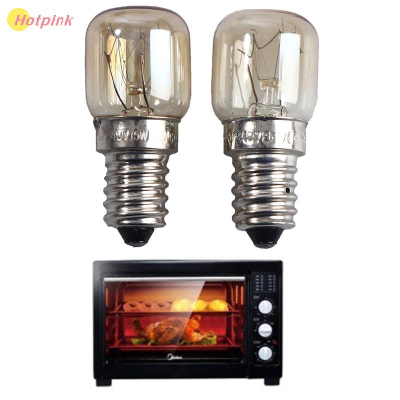 Hotpink E14s 220V หลอดไฟเตาอบไมโครเวฟทนอุณหภูมิสูงโคมไฟหลอดไฟ