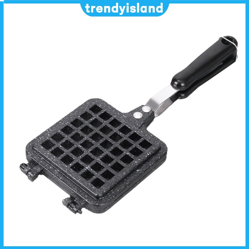 ⚡24ชม.⚡ Cast Aluminium Non-Stick Waffle Iron Stovetop Square Grid Pan
