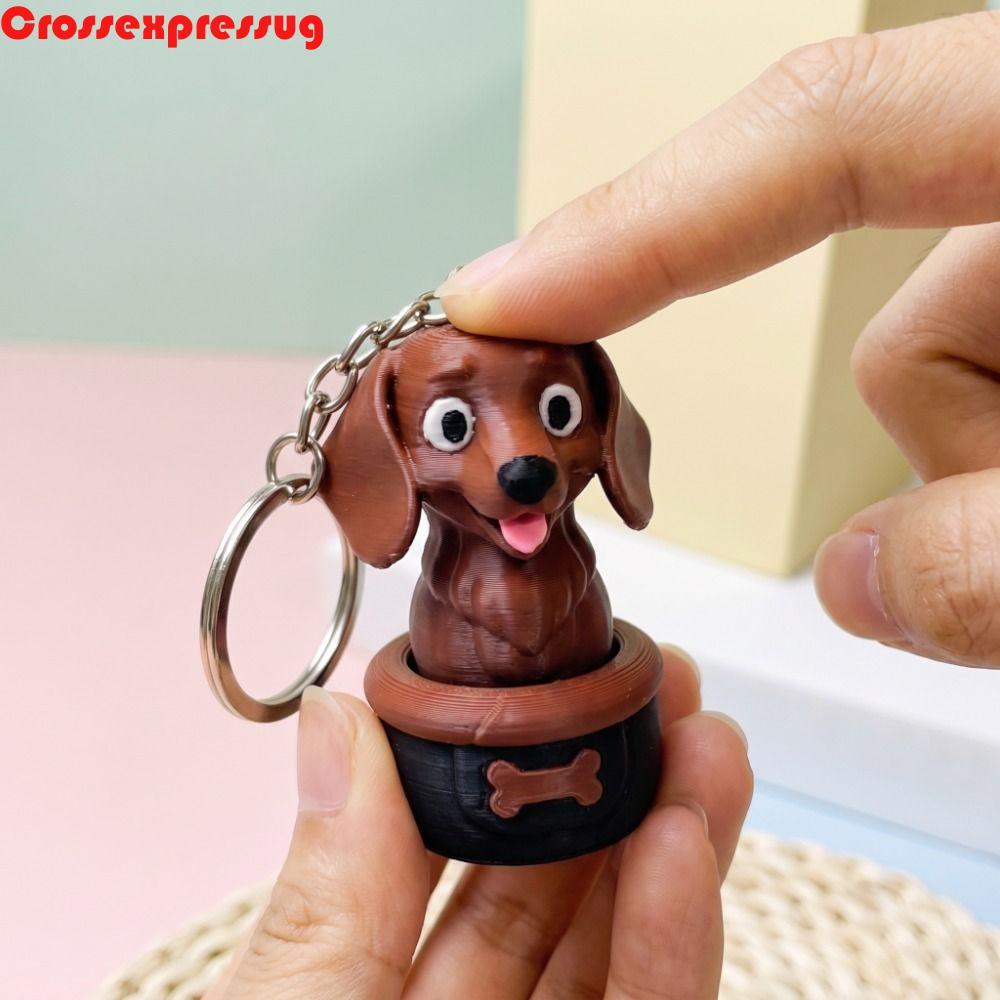 VORTEX Sausage Dog Clicker พวงกุญแจ, 3D พิมพ์คลิกเสียงคลิกพวงกุญแจของเล่น,พลาสติกที่ไม่ซ้ํากันแบบพกพ