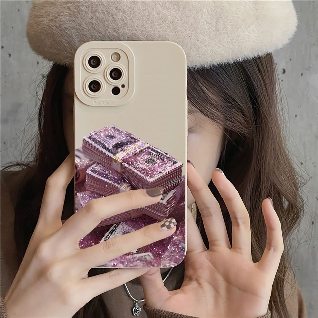 เคสโทรศัพท์โทรศัพท์ เงินโรแมนติก iPhone17ProMax Apple 16 เคสโทรศัพท์ 15 US Dollars Mirror Surface Fo