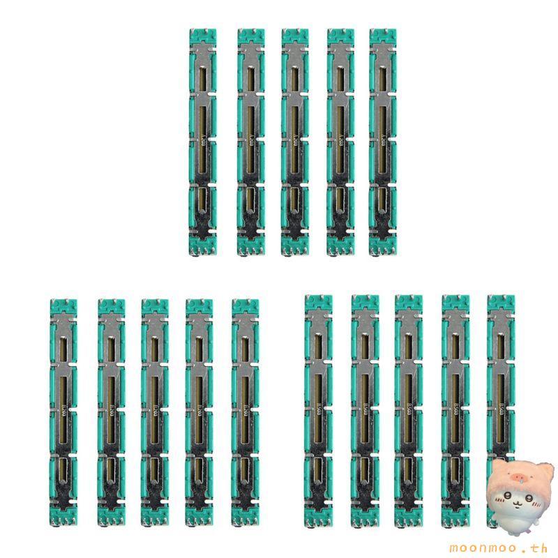 Moon 5 ชิ้นศาสตราจารย์ Potentiometer A10K A20K A50K Original Duplex Potentiometer Mixer Fader 75 มม.