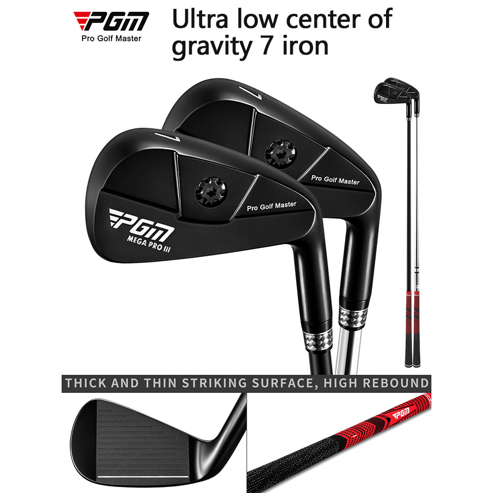 PGM Menes Golf 7 Iron Single Club, Hollow Body Design, Professional Competition Golf Iron Club TIG08