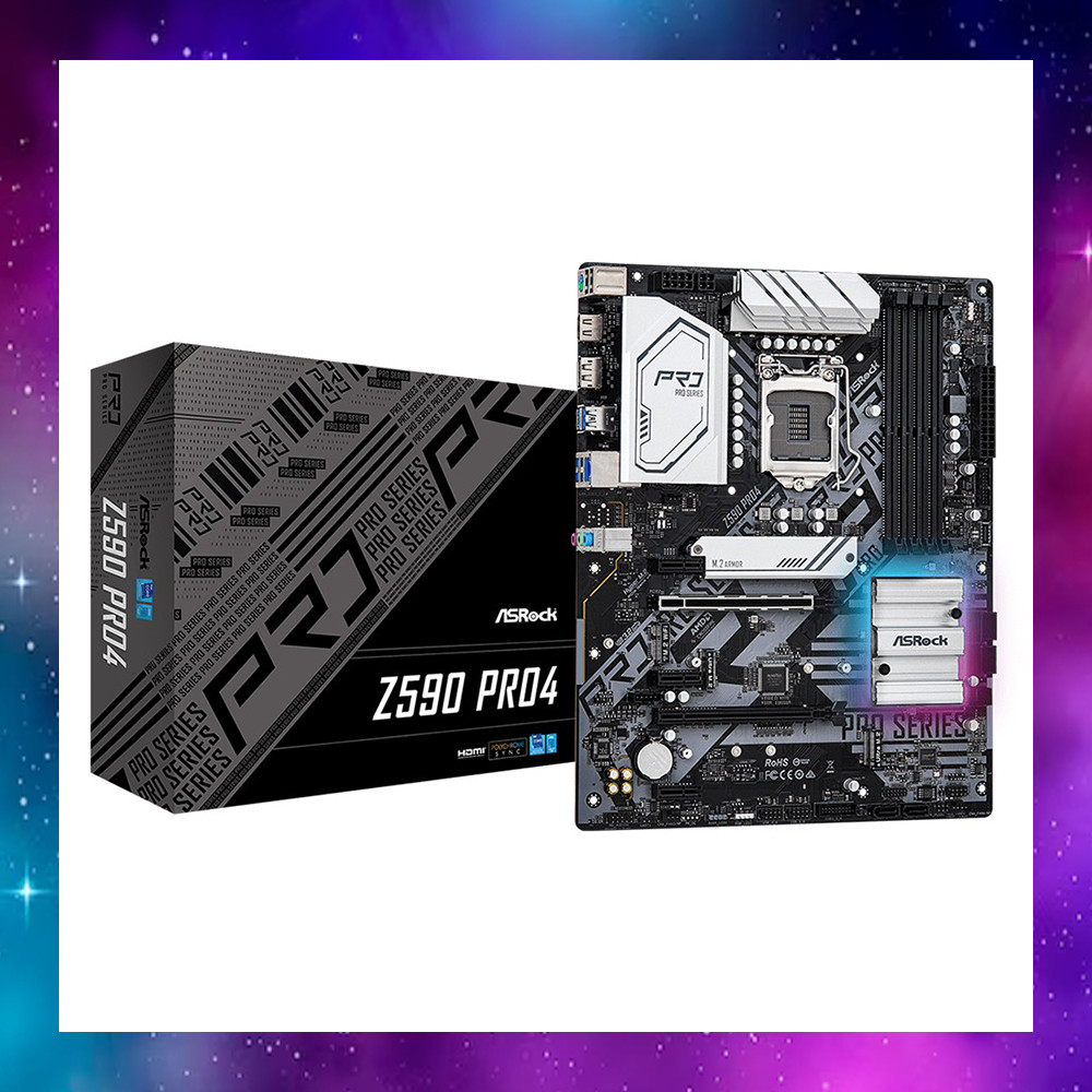 MAINBOARD (เมนบอร์ด) 1200 ASROCK Z590 PRO4 GEN10-11 ใช้งานปกติ