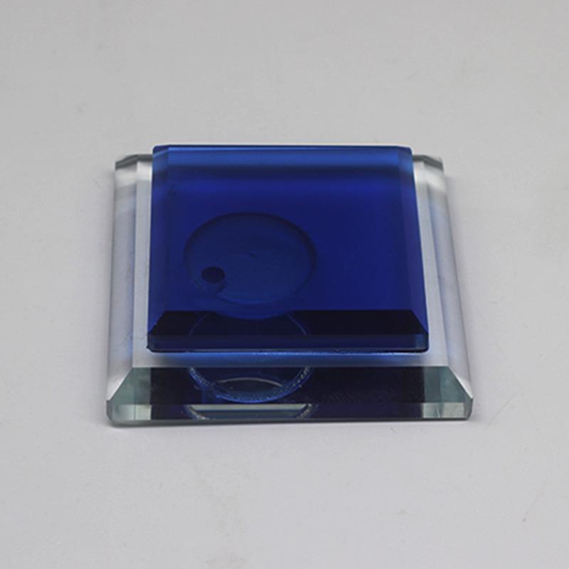 Double-Layer Square Car Perfume Seat Car Crystal Base Car Perfume Bottle Car Supplies Crystal Glass 