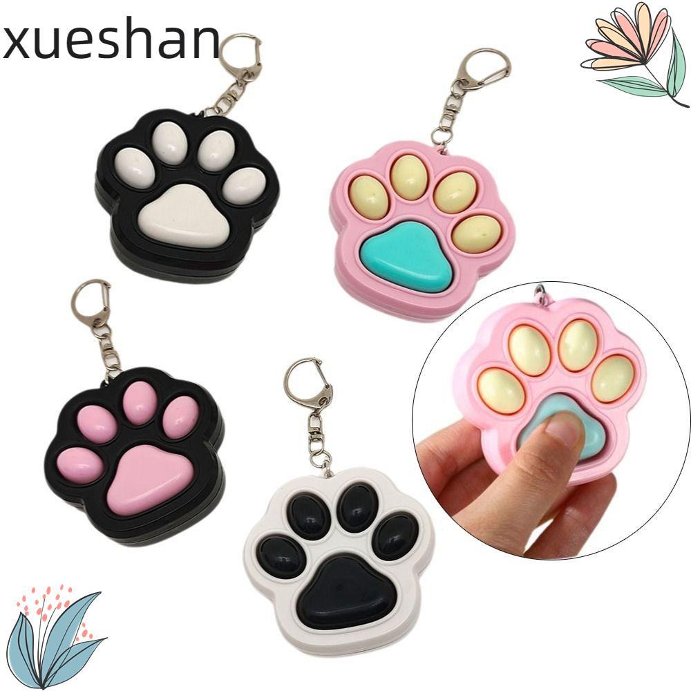 XUESHAN พวงกุญแจ Fidget, ของเล่น Clicker Mini Cat Fidget, การ์ตูนน่ารัก Kawaii Clicker Fidget พวงกุญ