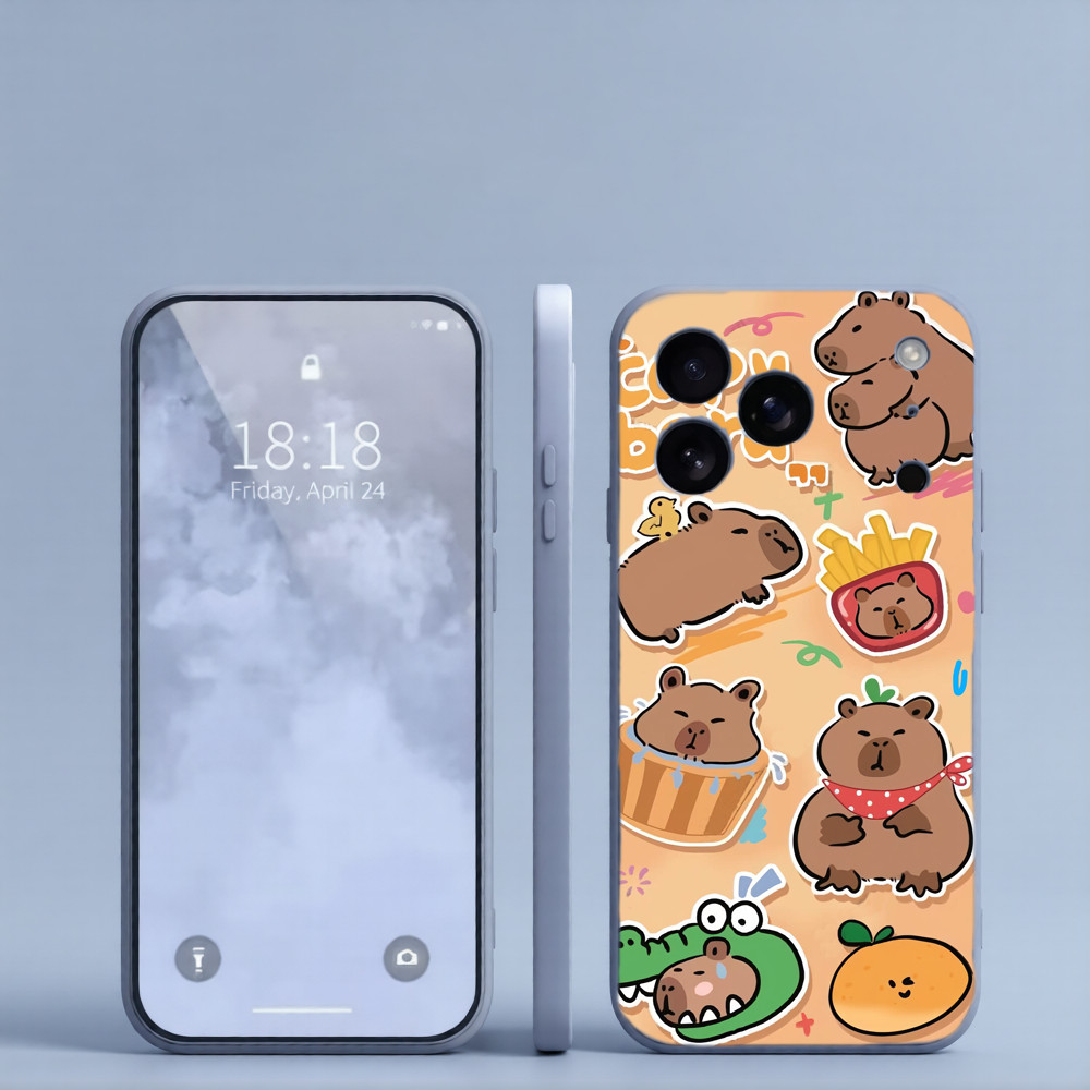 French Fries Capybara เคสโทรศัพท์เหมาะสําหรับ OPPO Reno 16Pro 15Pro 15 14Pro 14 13Pro 13 11Pro 10Pro