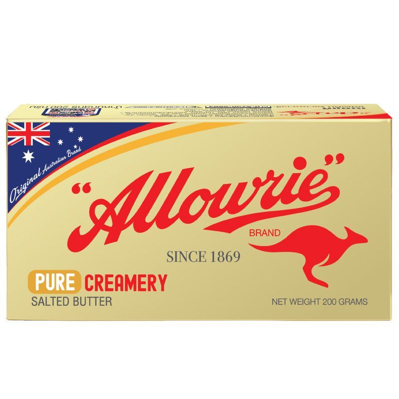 อลาวรี่เนยสดรสเค็ม 200กรัม Allowrie Salted Butter 200g. [หมายเลขบาร์โค้ด 8850332161113 ]