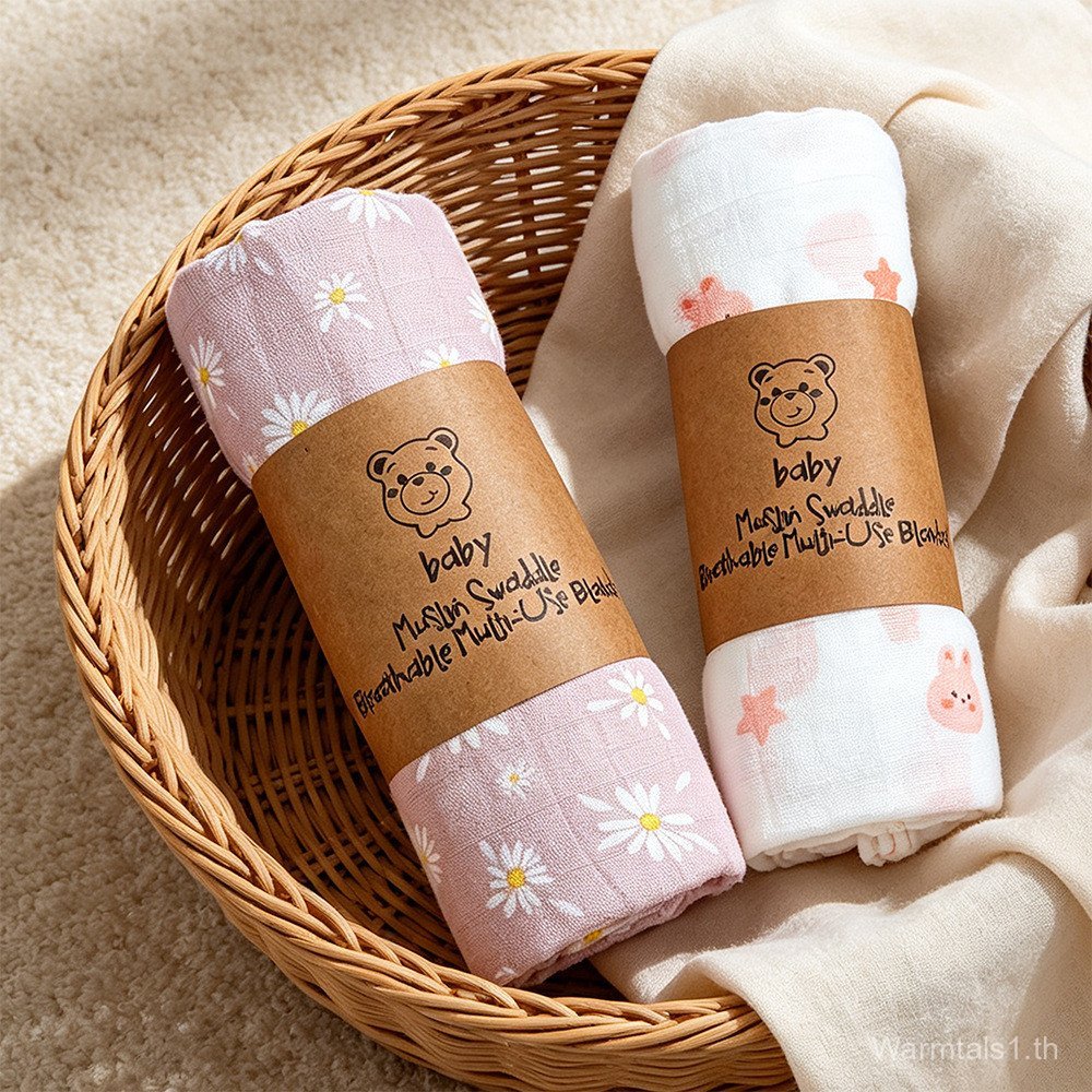 Class A ทารกแรกเกิดห่อเด็ก Swaddling Wraps สัตว์การ์ตูนผ้ากอซ Wraps Breathable Baby Wraps