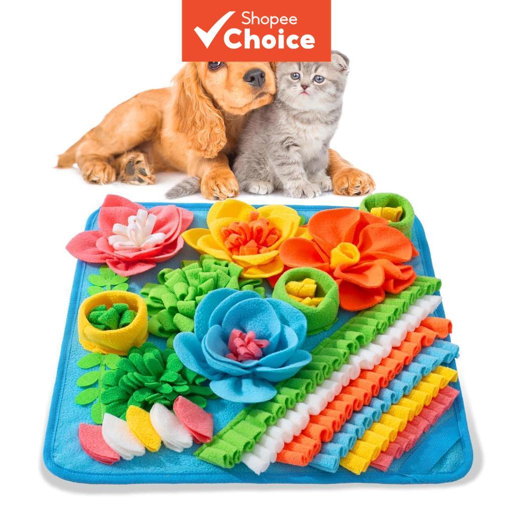 Pet Slow Feeder Mat Snuffle Mat สําหรับสุนัขแมวค่อยเล่นการฝึกอบรมของเล่น