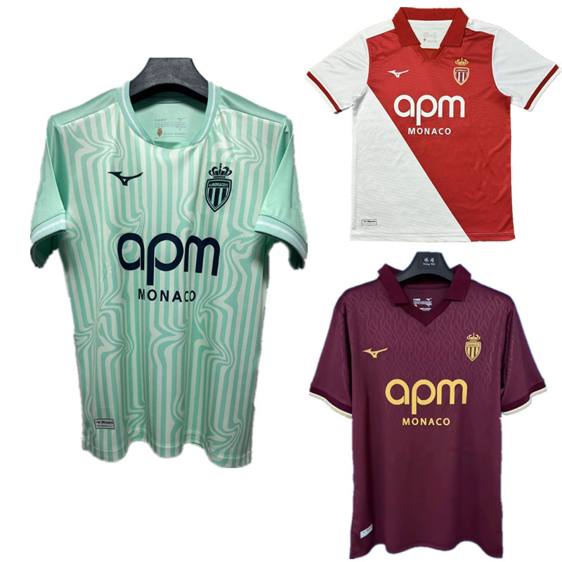 AS Monaco Soccer Jersey 2026 2027 New Away Third Green Football Shirts
