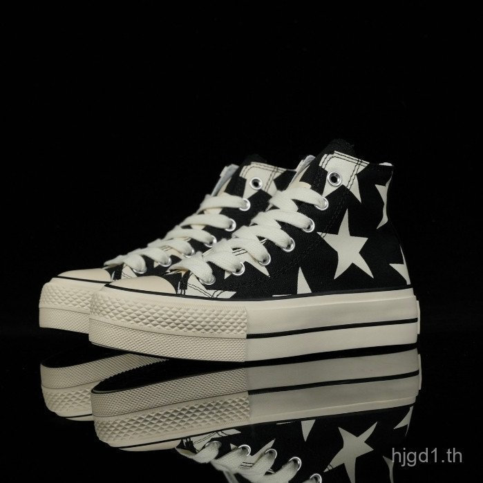 VERS Star Lift Classic Five Star Thick Sole สีดําสีขาวพิมพ์รองเท้าแพลตฟอร์มคุณภาพสูง-B439