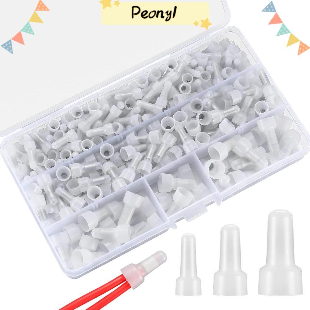 PEONY 250 ชิ้น Crimp Terminal, 22-16 AWG Gauge Wire Closed End Wire Connector, Connectors 16-14 12-1
