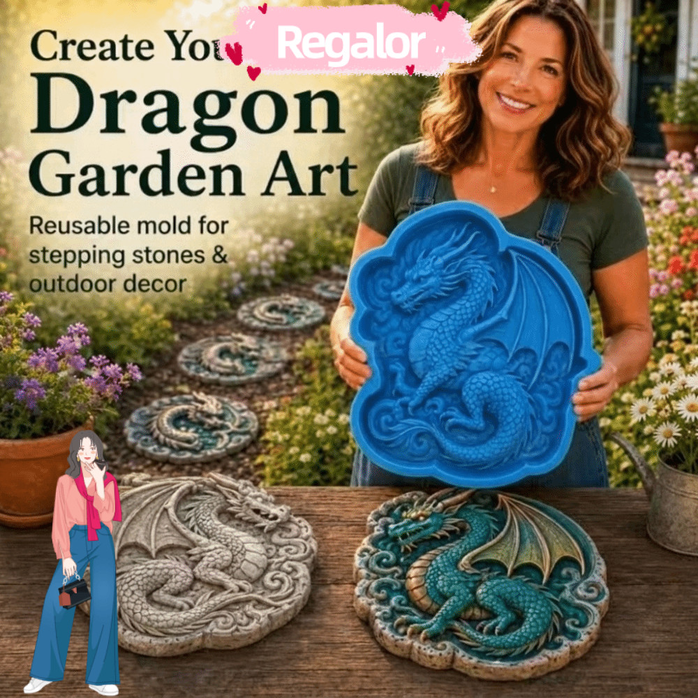 REGALOR Garden Path Cement Mould, Reusable Silicone Stepping Stone Mold, Creative Cement Casting Dra