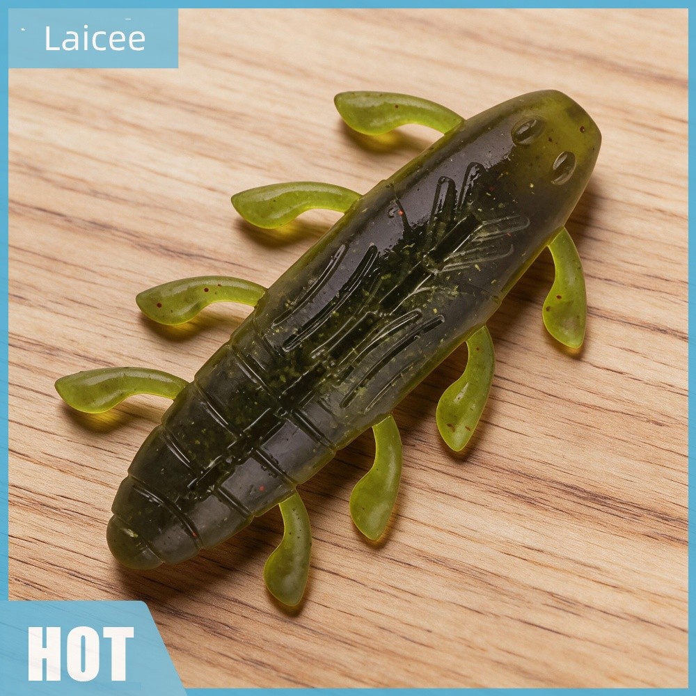 [Laicee.th] Hook Slot Multi-leg Cicada Nymph Soft Bait Weedless Slow Sinking Bass Lure PVC 1.38in