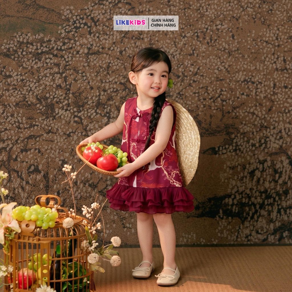 ชุดเดรสสําหรับเด็กผู้หญิงลาย HAC LikeKids M66