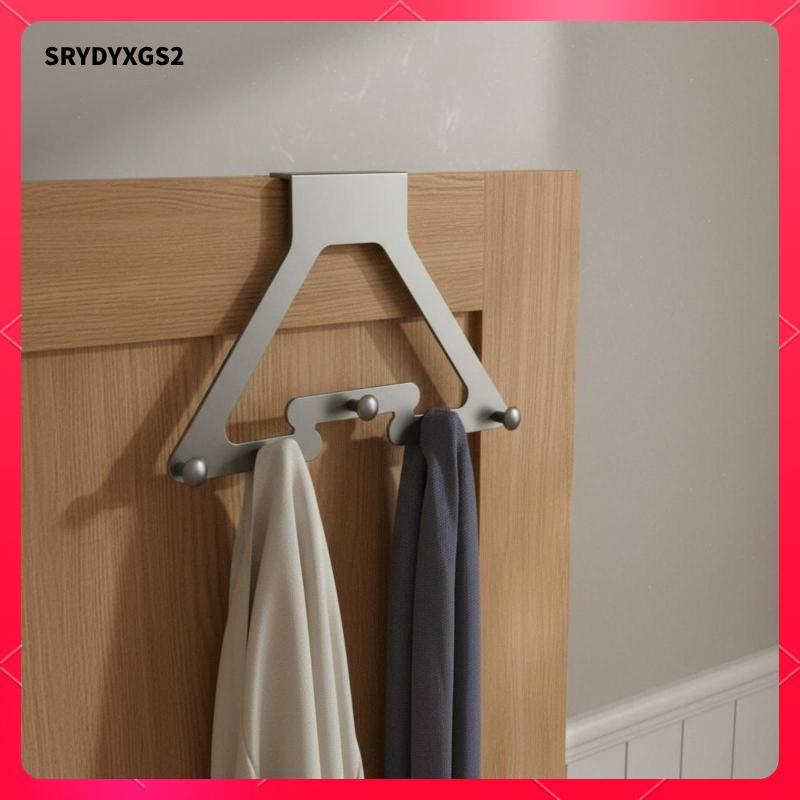 [Srydyxgs2] Over The Door Hook Rack No Drill Over Door Hook Grey Mushroom 5-hook