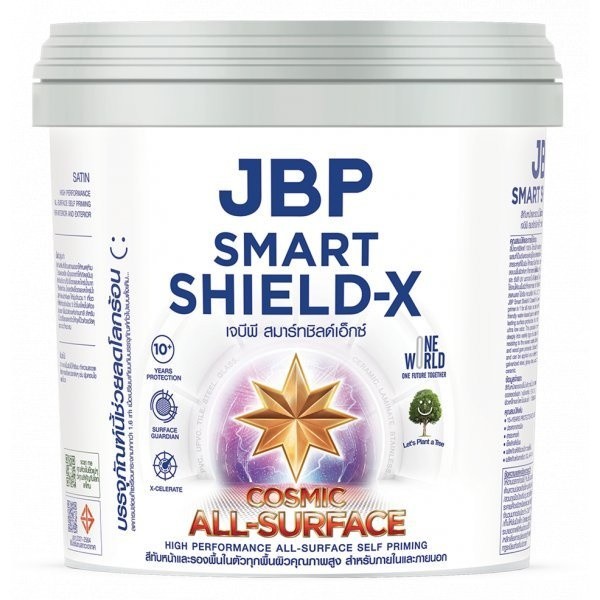JBP สีน้ำภายนอก Smart Shield-X All Surface Satin เบส D 1GL