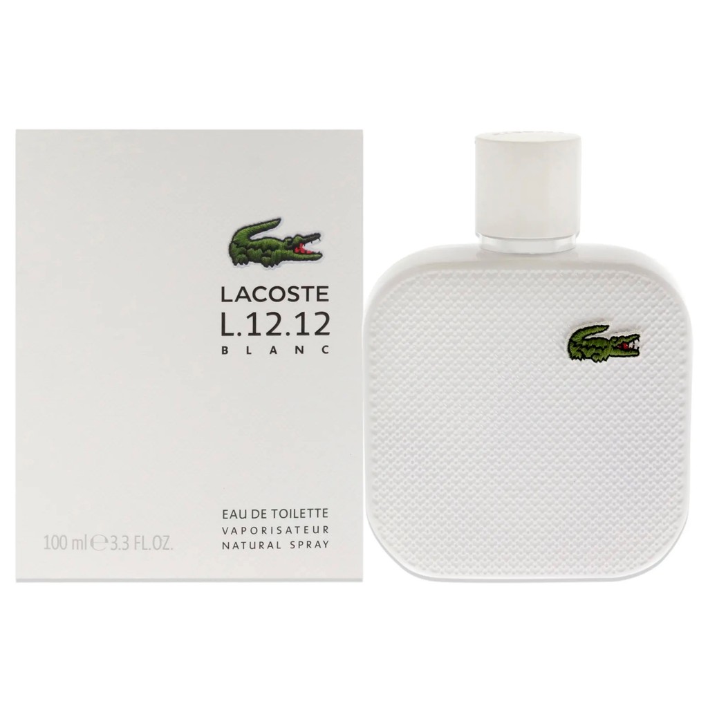 Lacoste Eau De Lacoste L.12.12 Blanc by Lacoste for Men - สเปรย์ EDT 3.3 oz