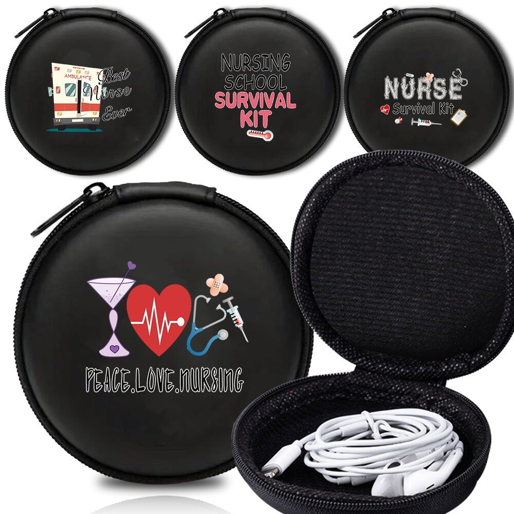 Cable Organizer EVA hard shell Round Cable Case Mini Waterproof Digital Accessories Pouch Nurse Seri