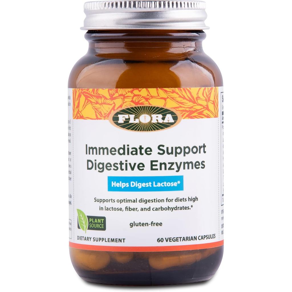 FloraHealth เอนไซม์ย่อยอาหารทันที Lactase 60 Veg Caps