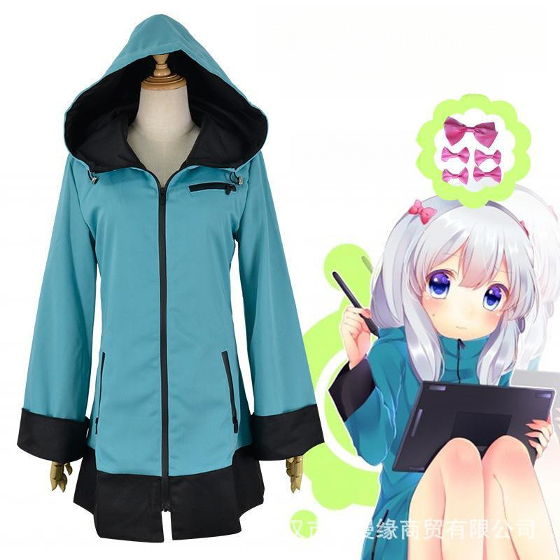 เร้าอารมณ์การ์ตูนครู Eromanga Izumi Sagiri Hooded Jacket คอสเพลย์เครื่องแต่งกาย Eromanga Sensei Izum