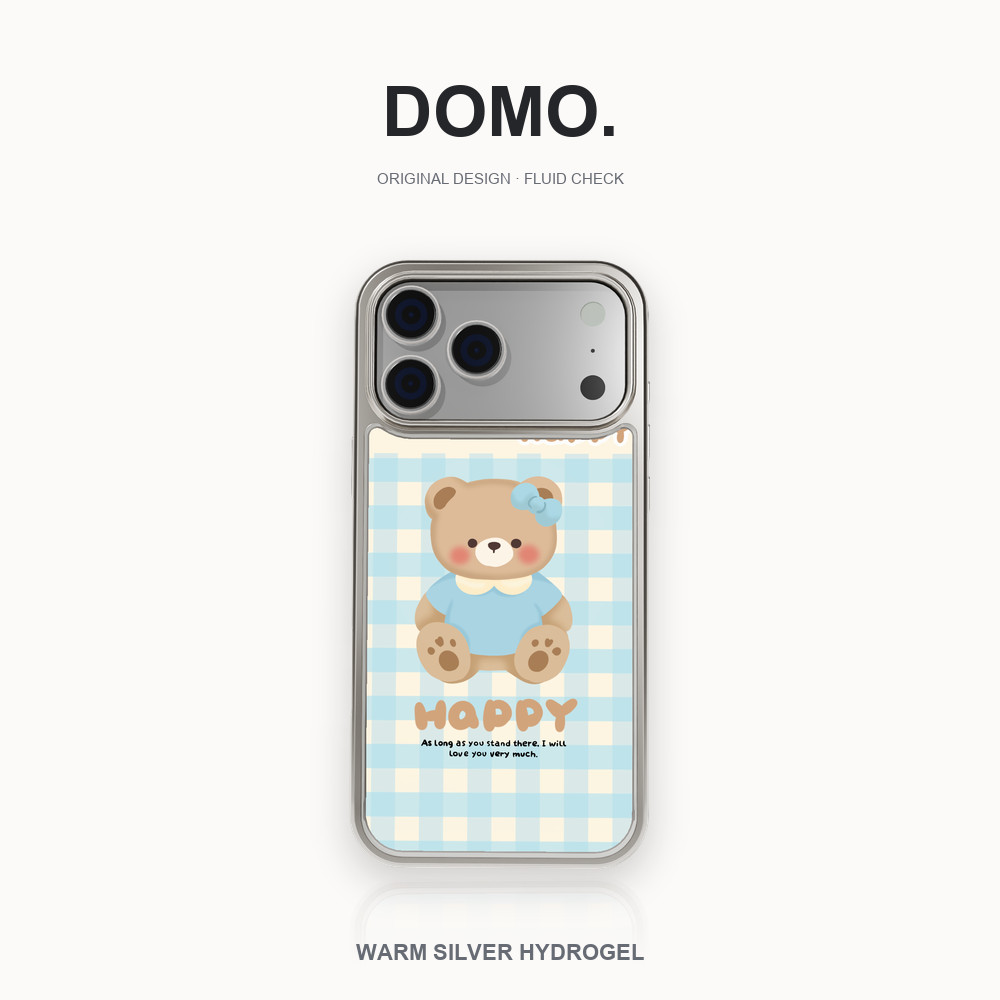 เคสไฮโดรเจลขอบเงินลายสีเบจสำหรับ iPhone 18 Pro Max 18 Pro 18 17 Pro Max 17 Pro 17 Air 16 15 14