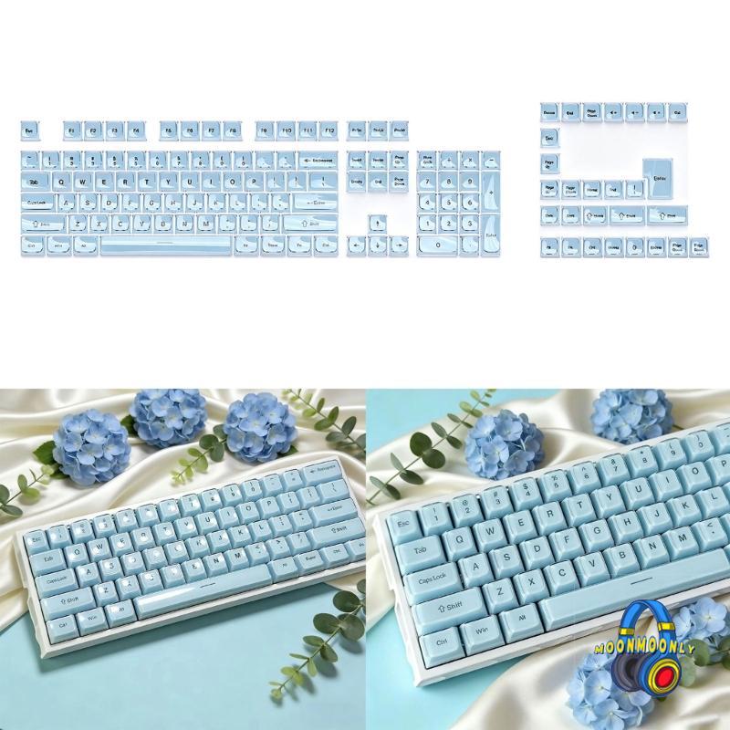 MOON พิมพ์คริสตัล Jellys Keycaps สําหรับคีย์บอร์ดแบบกลไก 132 Key MDA ชุด