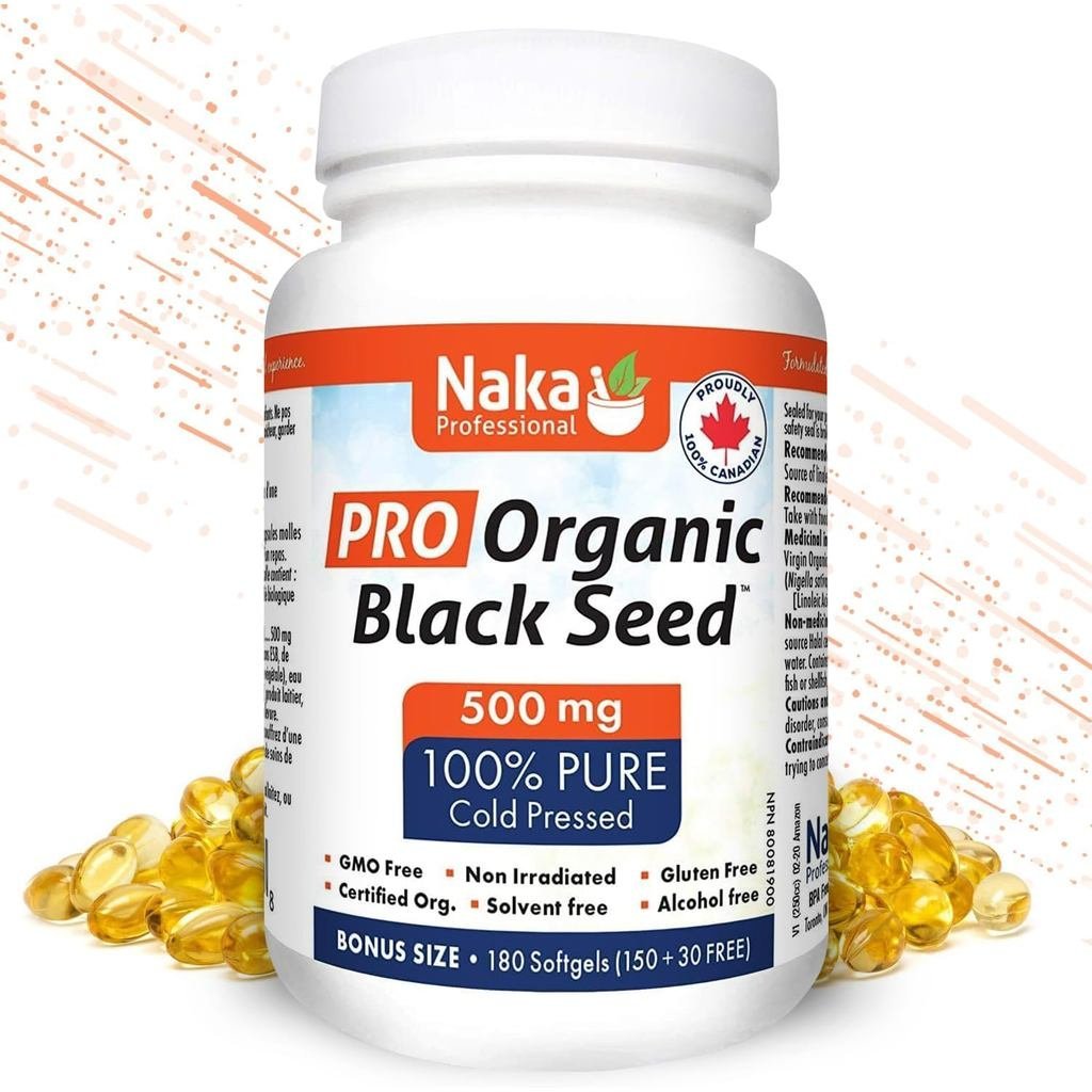 Black Seed 180, Naka Professional Pro Organic Black Seed 180 ซอฟท์เจล