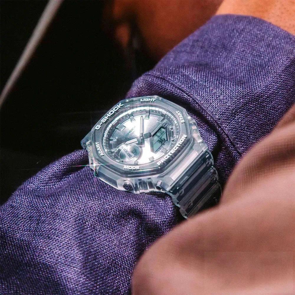 时尚日本手表G-Shock GA-2100BM-7A8 h แฟชั่นดิจิตอลกีฬา Led ผู้หญิงผู้ชายนาฬิกาข้อมือใหม่เรซิ่นสายนาฬิกา mk6