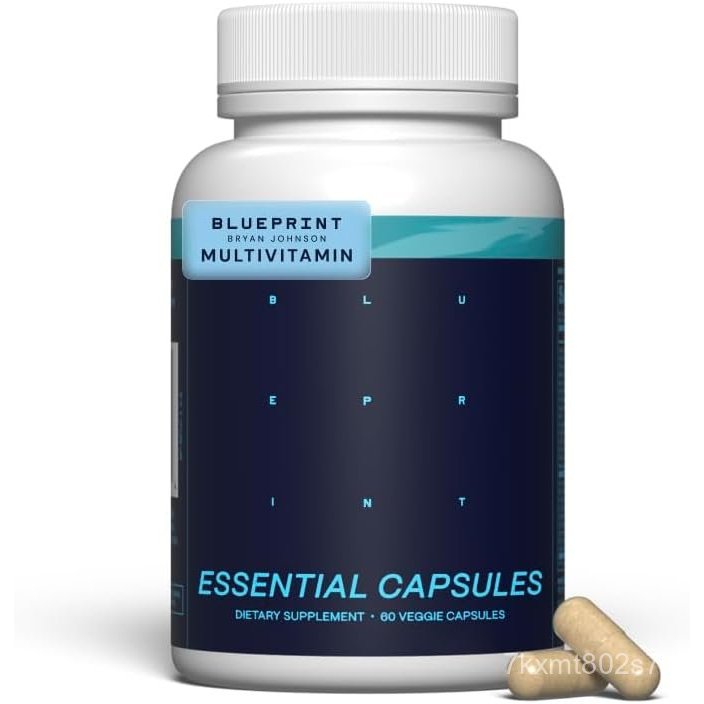 Blueprint Bryan Johnson จำเป็น แคปซูล - ประจำวัน วิตามินรวม/Multimineral สำหรับผู้หญิงและผู้ชาย - สา