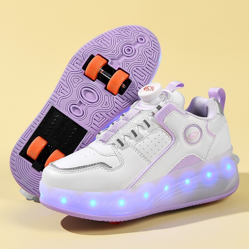 Step Lego Runaway Shoe Wheel โรลเลอร์สเก็ตอัตโนมัติ Shoelace Light Shoes led Pulley Shoelace Wheel S