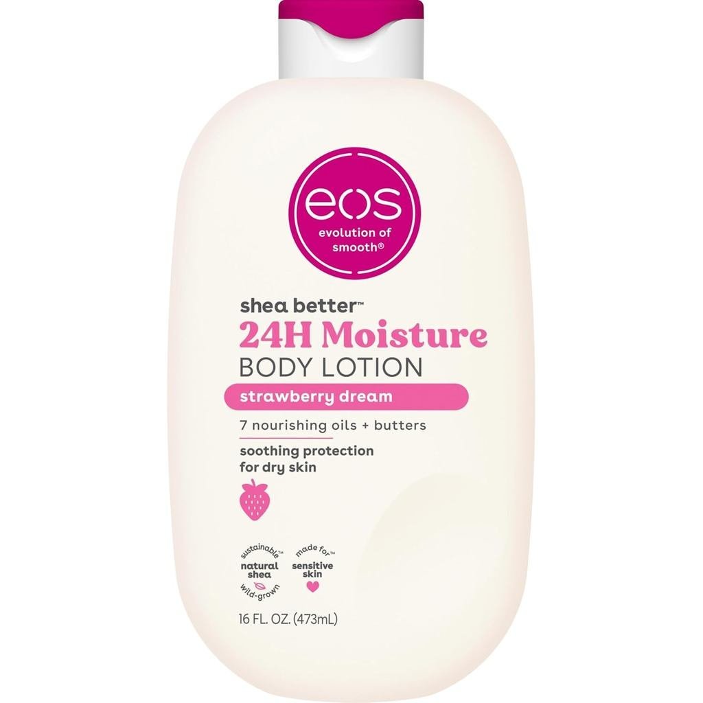 Eos Shea Better Body Lotion- Strawberry Dream, with Shea, 16 fl oz PPHX