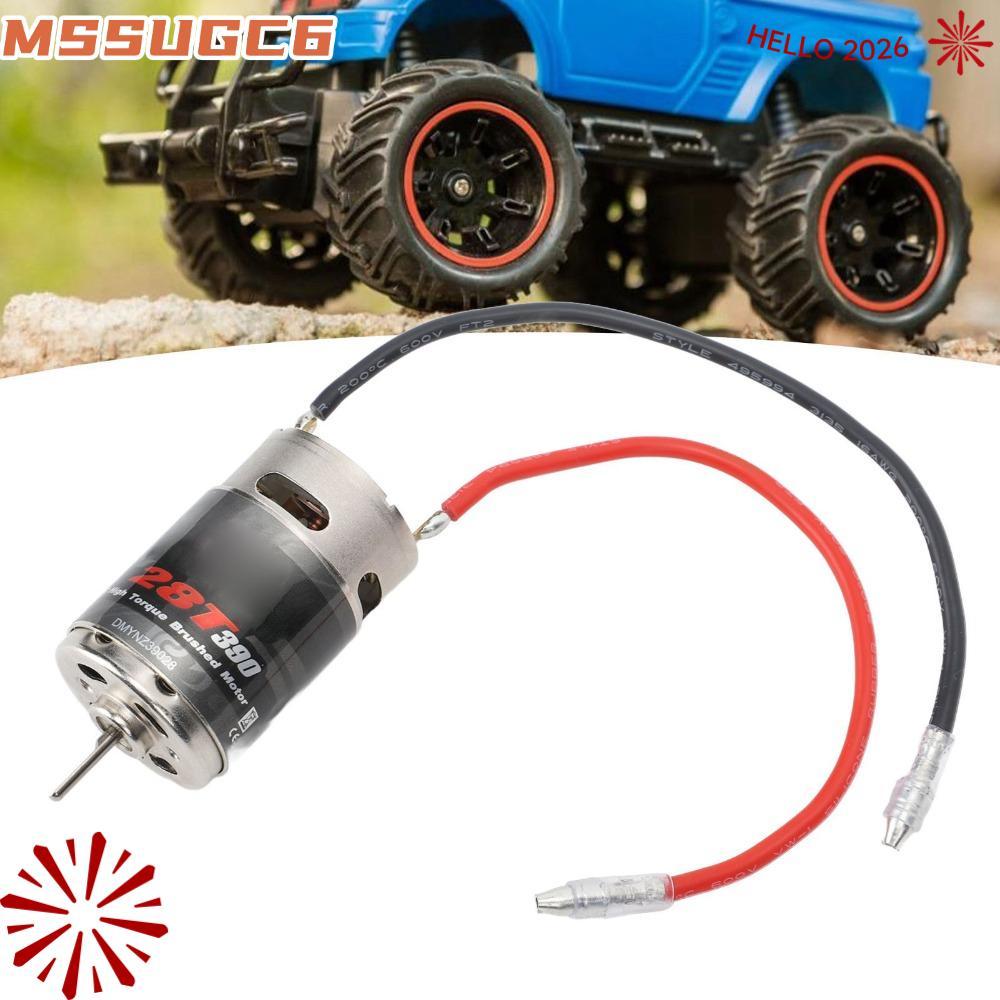 IMSSUG RC Brushed Motor, เสียงต่ํา 390 28T Brushed RC Motor, ทนทานแรงบิดสูงสแตนเลส RC มอเตอร์ไฟฟ้าสํ