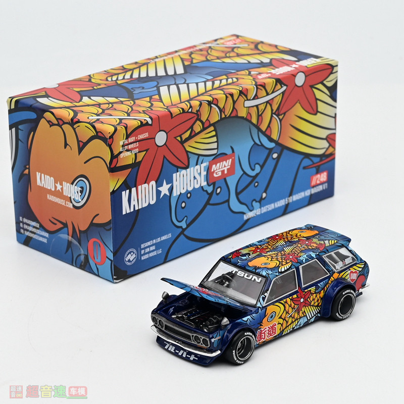 Kaido House MINIGT 1/64 Datsun 510 Wagon 248 โลหะผสมโมเดลรถDiecastของเล่นของขวัญวันเกิด