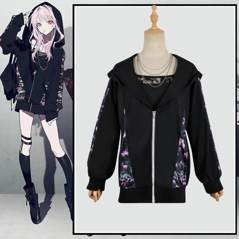 โครงการโลก Akiyama Mizuki คอสเพลย์ชุด ZOZOTOWN Collaboration Akiyama Mizuki คอสเพลย์ Hoodie HYG