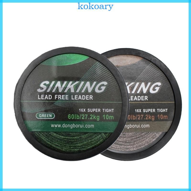 KOK ความหนาแน่น Sinking Leader Line Fishing Tackle Sinking Leader Line 10m 60lb ตกปลา Sinking Hookli