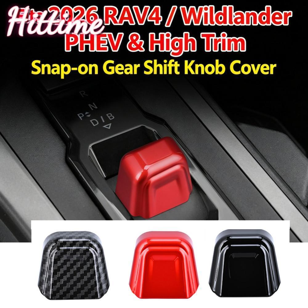 HITTIME ภายในรถเกียร์ Shift Knob Cover Trim ABS อุปกรณ์เสริมสําหรับ Toyota RAV4 XA60 2026 สําหรับ Hi