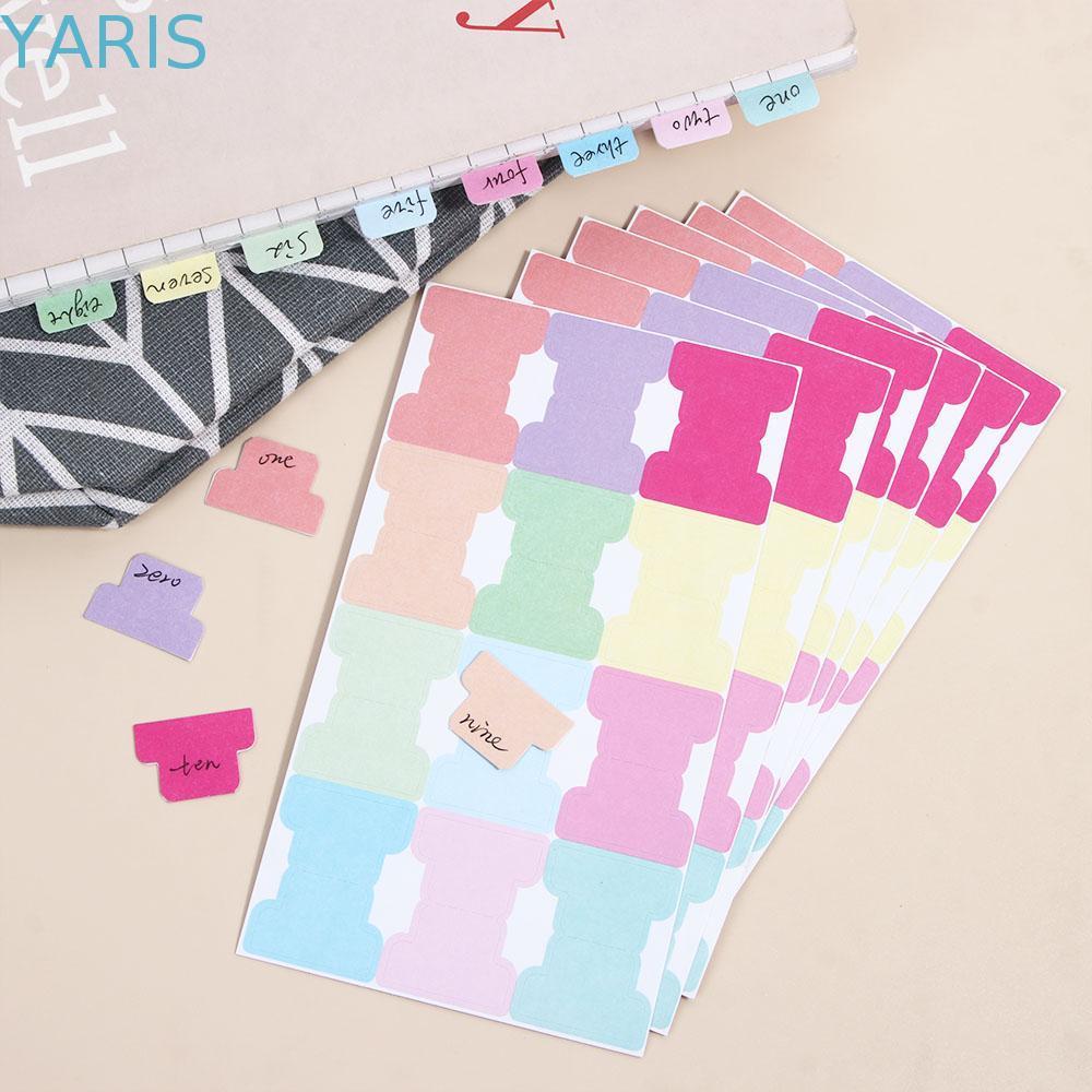 YARIS Index Tab Flags ส่วนบุคคล 120 ชิ้น Planner โน้ตบุ๊คสํานักงานเครื่องเขียน Repositionable Book F