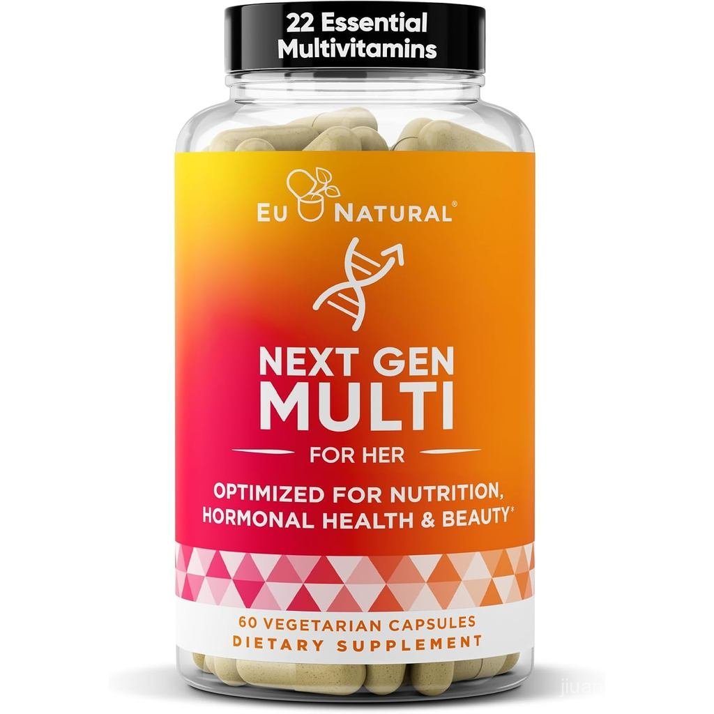 Multi for Women 22 s with Iron & DHA 60 Veg Capsules | S สําหรับพลังงานภูมิคุ้มกัน Bs และ Heart CDEK